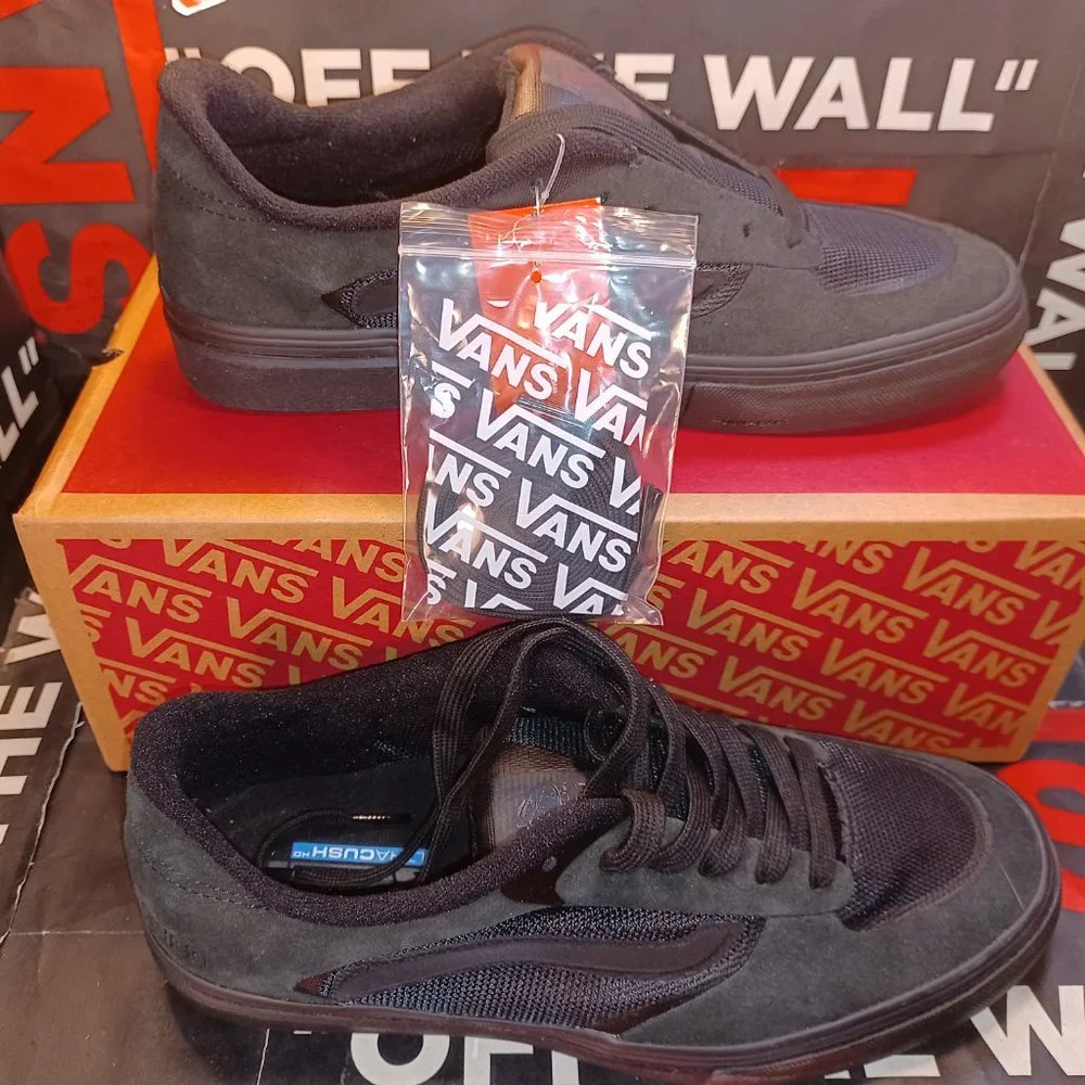Vans Black/Black Rowley Rapidweld Popcush Men's 6.5 VN0A4DKSBKA